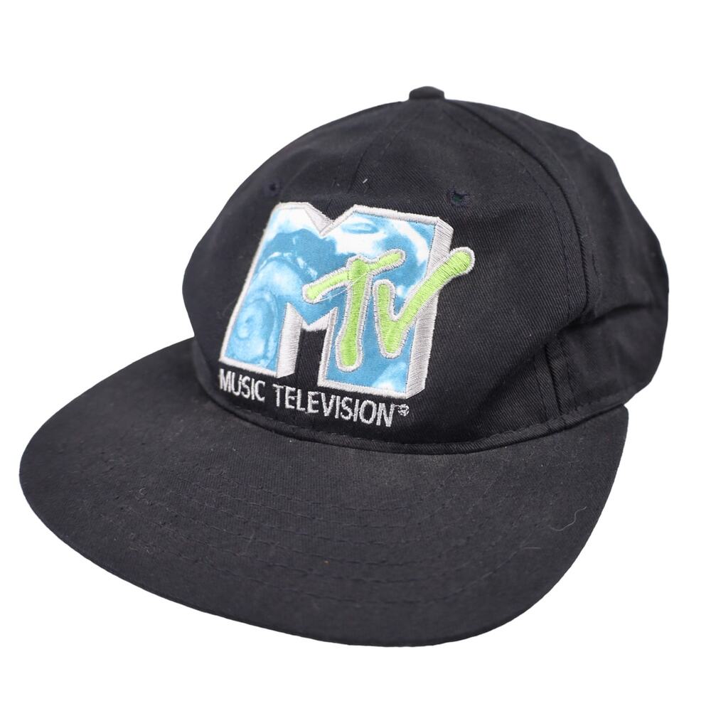 Vintage 90s MTV Music Television Patch Snapback Hat